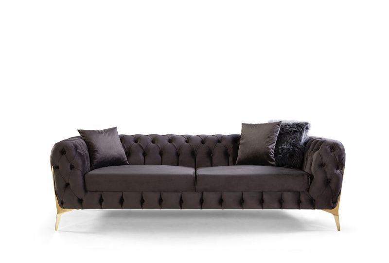 Eymense Sofa 3-Sitzer Mildor in Schwarz