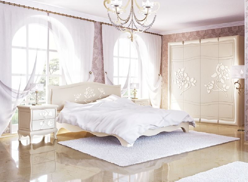 Neman Schlafzimmer-Set 180cm Astoria Creme