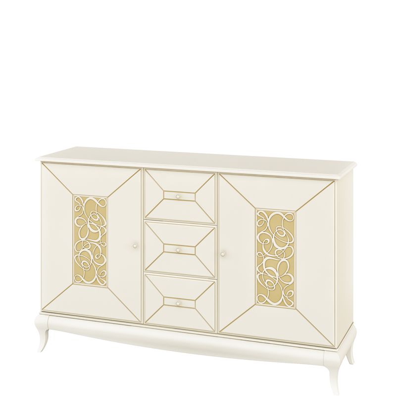 Neman Sideboard Harmone Creme mit Golddekor