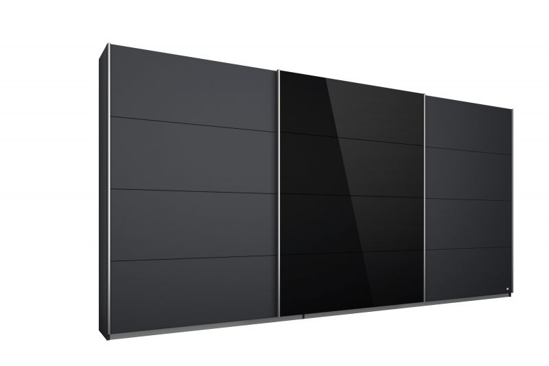 Schrank Grau-Metallic Schwarz Kulmbach 211 hoch