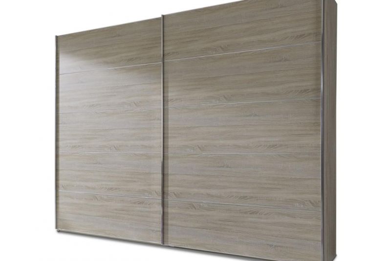 Schwebetrenschrank Genius in Eiche-Sgegrau-Nachbildung in 350 cm x 236 cm