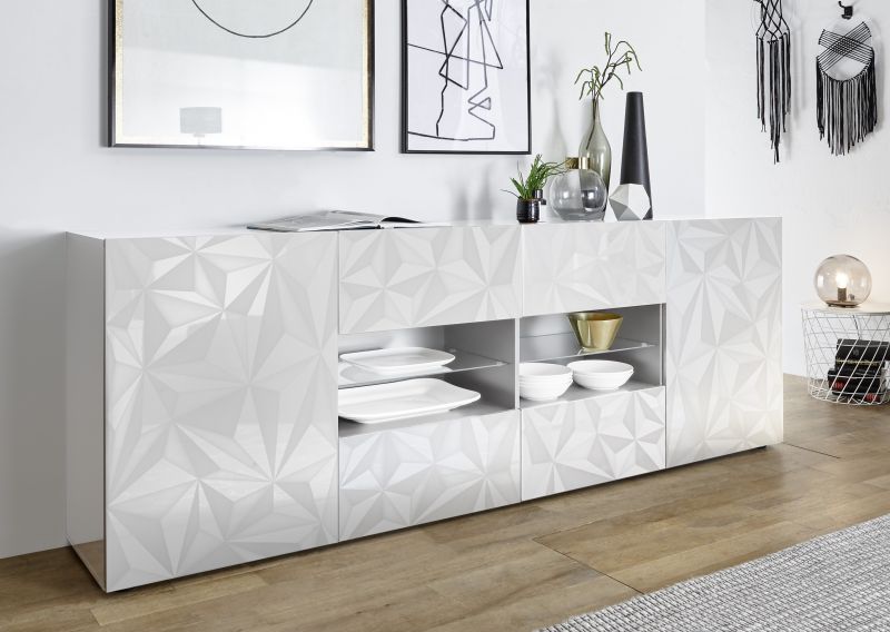 Sideboard mit Schubksten Weiss Zamu