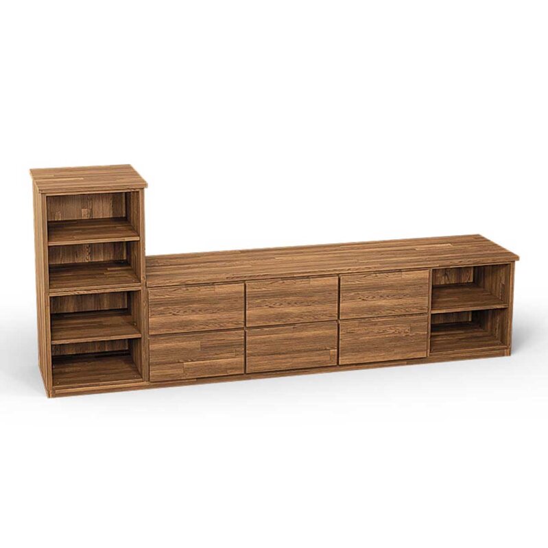 SQUARE Massivholz Regalwrfel-Set Kopenhagen TV-Sideboard - Eiche 32 cm Links-Anschlag unter SQUARE Wrfelregal SETS > SQUARE Massivholz TV-Mbel