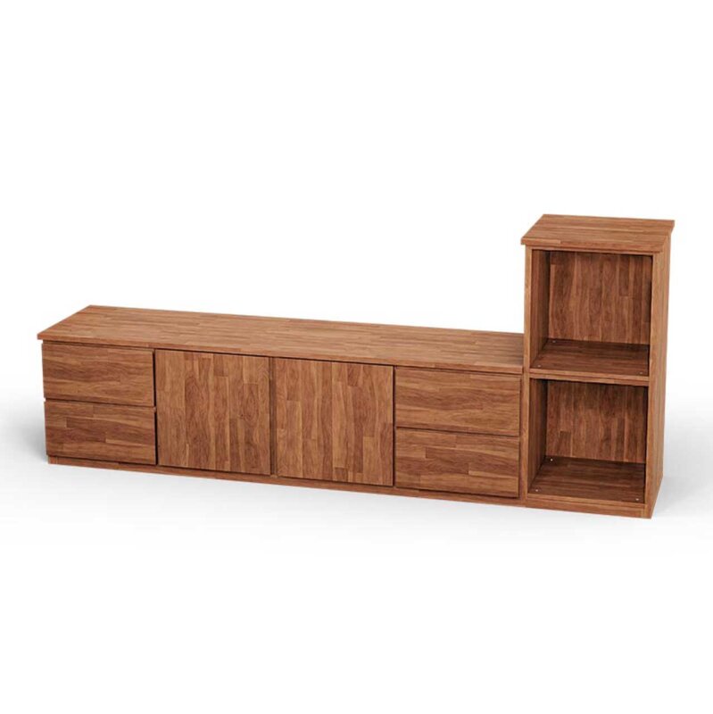 SQUARE Massivholz Regalwrfel-Set Liverpool TV-Sideboard - Erle 32 cm Rechts-Anschlag unter SQUARE Wrfelregal SETS > SQUARE Massivholz TV-Mbel