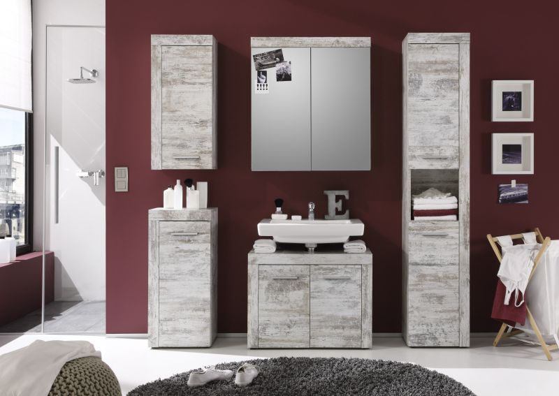 Trendteam Badezimmer Set Cancun 5-teilig Canyon White Optik unter Hauptkategorie Mlux > Bad > Badmbel Sets