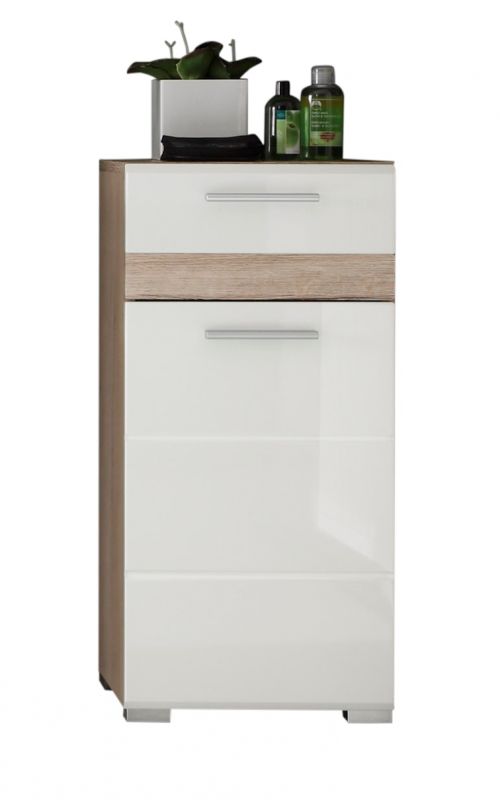 Trendteam Badschrank Set One 1-trig Eiche Weiss unter Hauptkategorie Mlux > Bad > Badschrnke