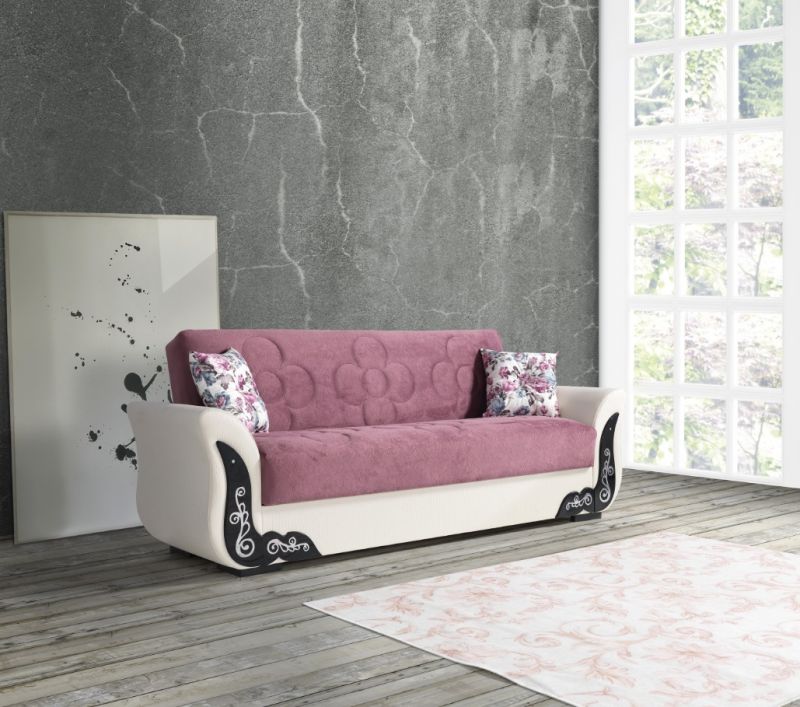 Windy Couch mit Schlaffunktion 2-Sitzer Rosa ECE