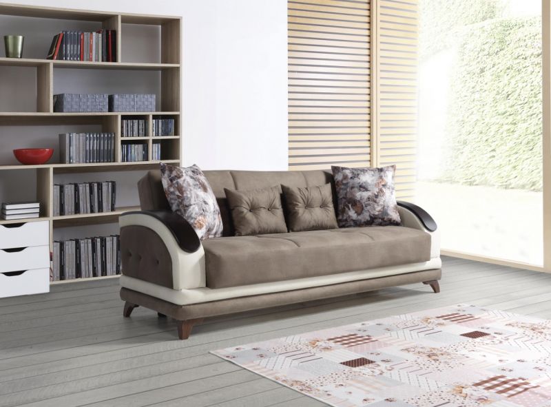 Windy Schlafcouch 2-Sitzer Braun Beige Asos